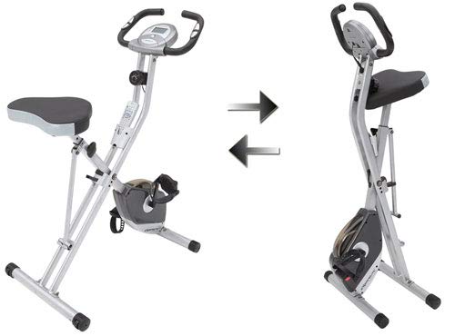 EXERPEUTIC Klappbarer Heimtrainer mit Magnetbremssystem & Handpulsmessung